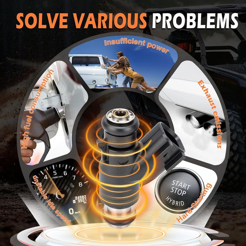 WEILEITE Fuel Injector 2 Hole Compatible with HiSun EFI UTV ATV 450 500 550 Massimo TSC MSU YS Cowboy Bennche Coleman Cub Cadet Tractor 2011-2018 Replaces 28160355 16400-004C-0000 - Image 5